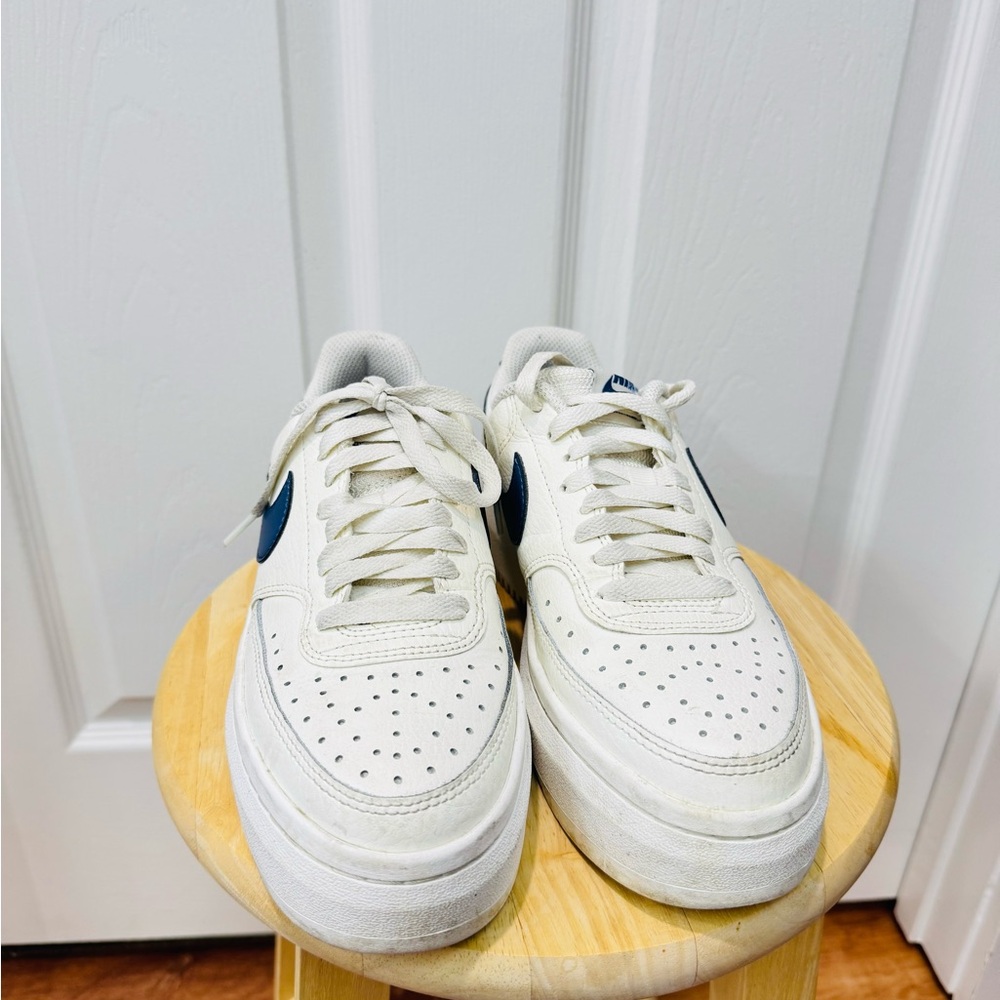 Nike Women’s Court Vision Alta white sneakers